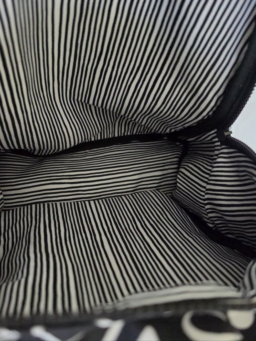 Brighton Endless Love Heart Print Cotton Backpack - Black & White NWT - Picture 5 of 5